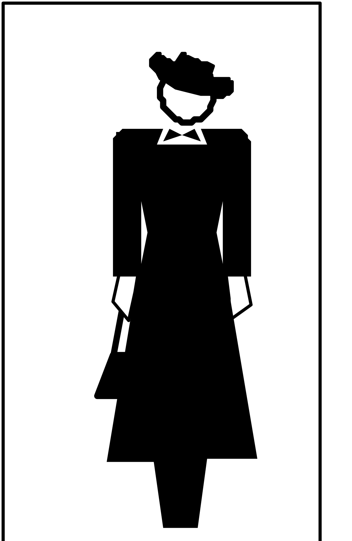 a black and white silhouette of a woman in a dress clip art png transparent Black and White Silhouette of a Woman in a Dress - Elegant Clipart