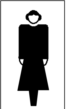 Silhouette of a Bearded Man - Black and White Clipart