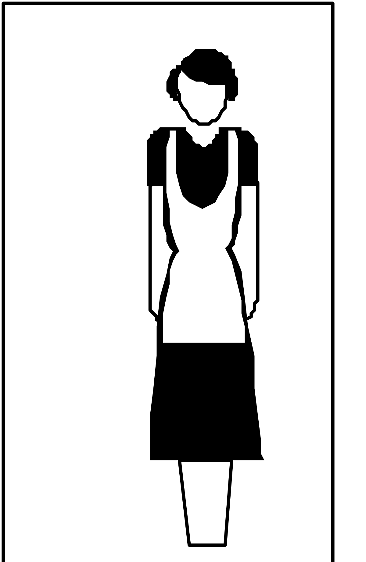 Elegant Woman in Dress and Hat Clipart for Versatile Use