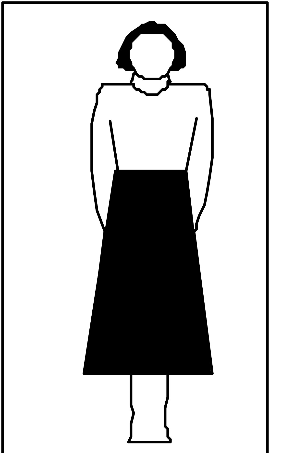 a woman in a black and white dress clip art png transparent Elegant Black and White Dress Illustration for Creative Projects