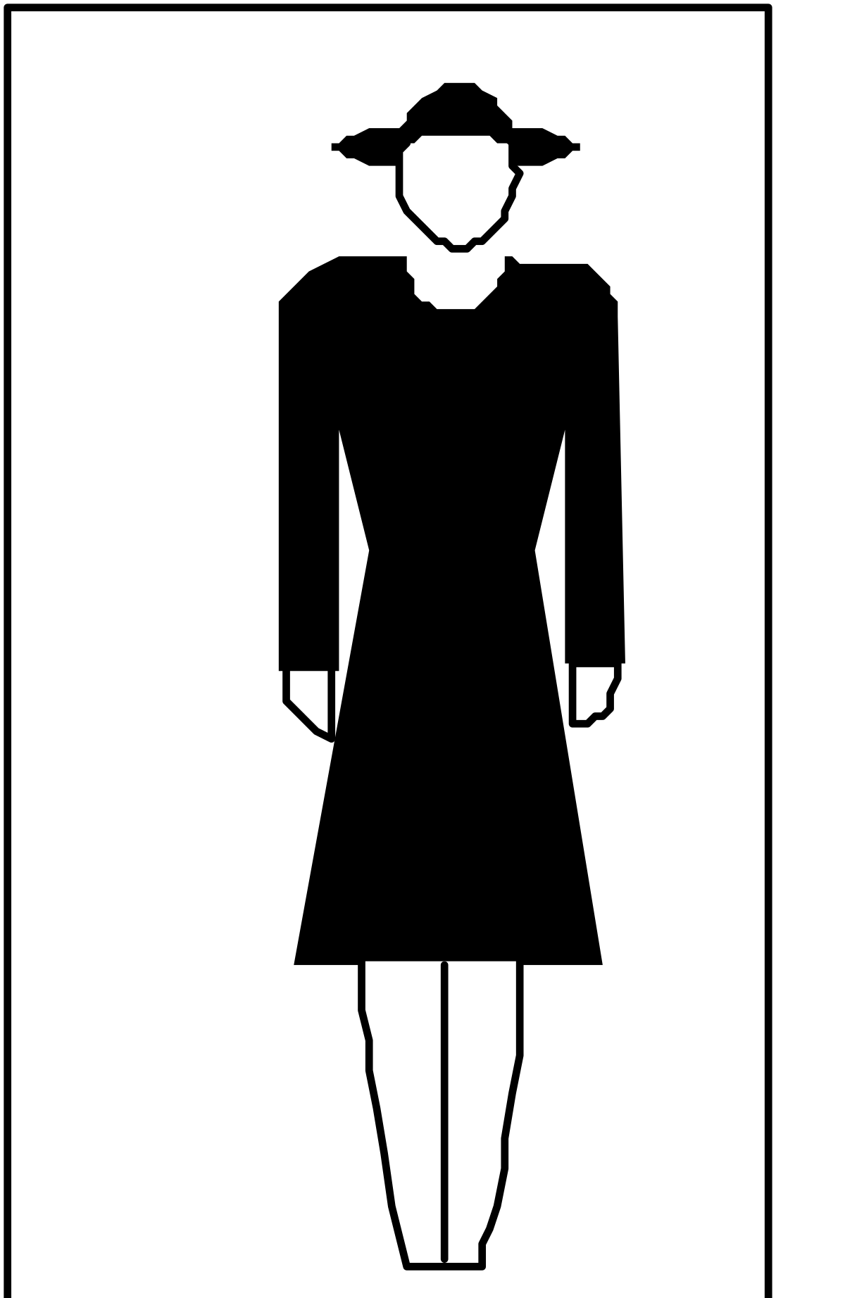 a black and white silhouette of a woman in a dress clip art png transparent Elegant Black and White Silhouette of a Woman in a Dress Clipart