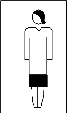 Black and White Cartel of a Man in Robe - Elegant Clipart