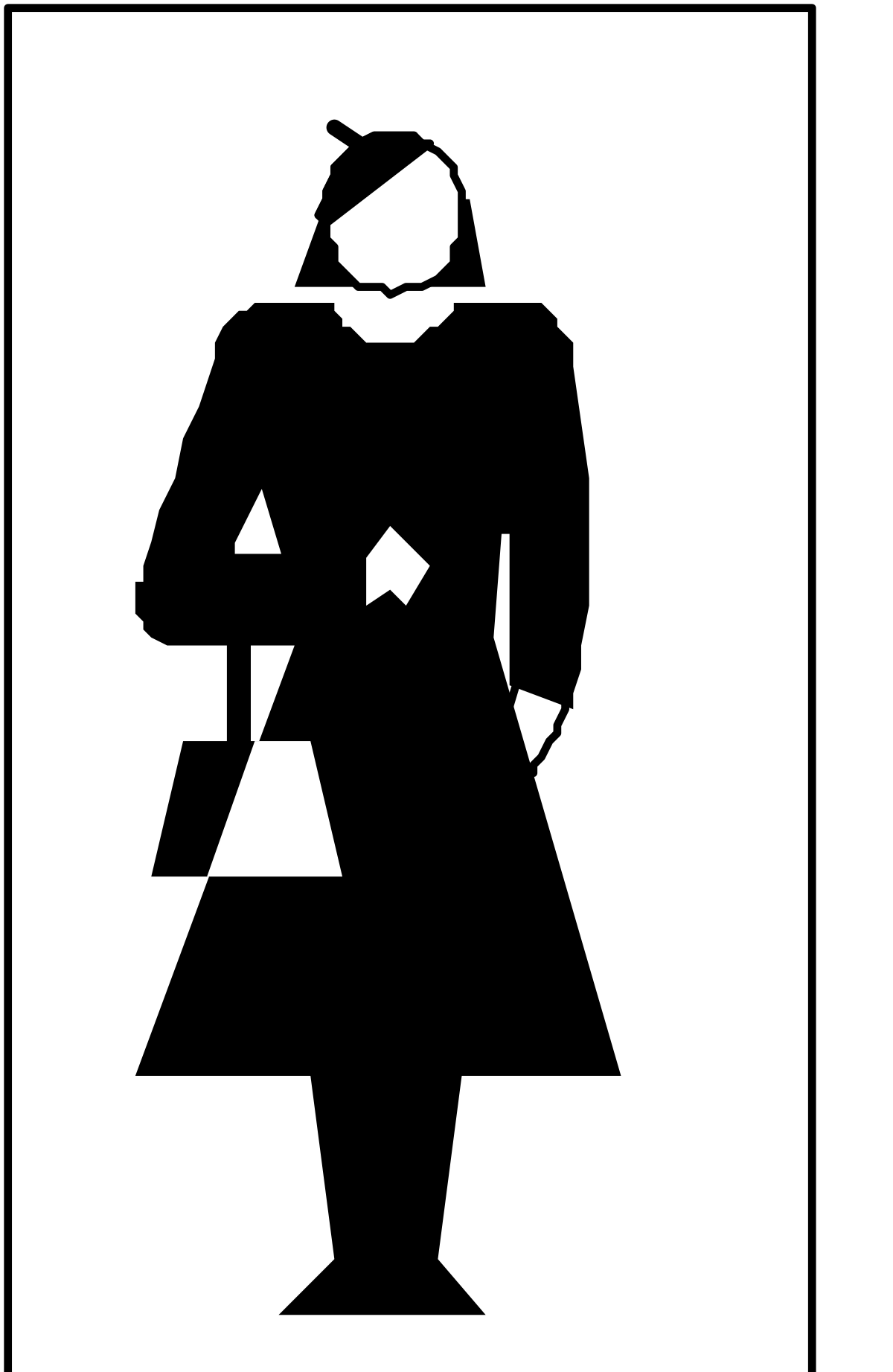 a black and white silhouette of a woman in a dress clip art png transparent Elegant Black and White Silhouette of a Woman in Dress