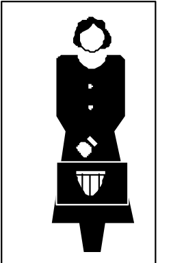 Silhouette of a Bearded Man - Black and White Clipart Collection