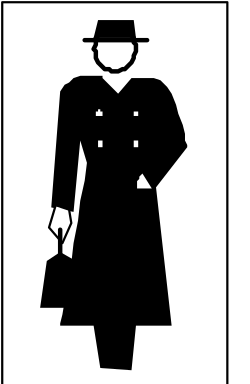 Black and White Silhouette of a Woman in Dress - Elegant Clipart