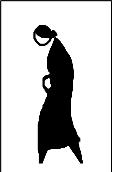 Silhouette of a Man - Black and White Clipart for Diverse Uses