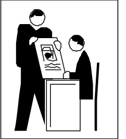 Paper Clipart: Person Observing a Document with Curiosity