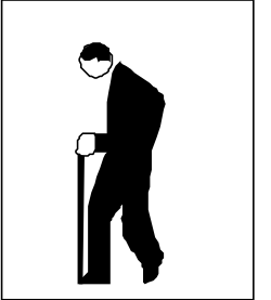 Cane Clipart: Detailed Illustration of a Man with a Cane