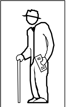 Cane Clipart: Man with a Cane for Diverse Uses