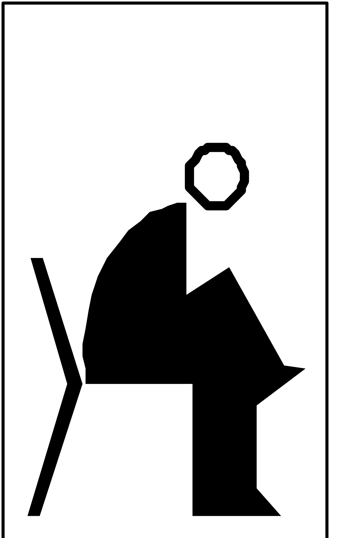 Bearded Man Icon - Black and White Clipart for Versatile Use