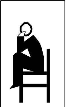Desperate Man in Chair Clipart for Emotional Expressions
