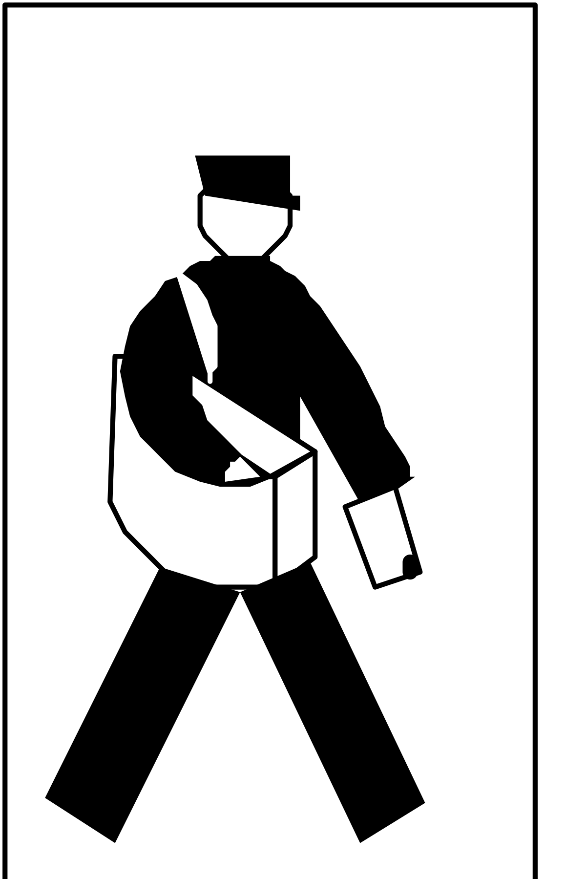 Black and White Businessman Clipart: Professional Man in Suit