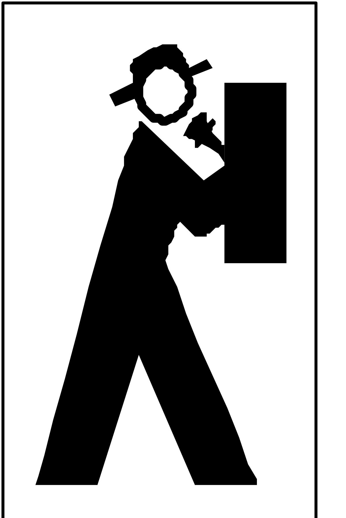Man Holding Hammer - Dynamic Clipart for Construction and DIY Projects