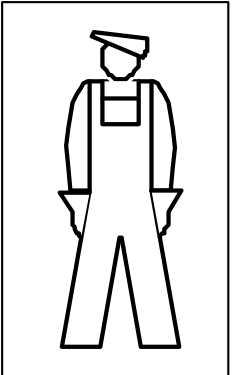 Man in Overalls and Hat Clipart for Creative Projects