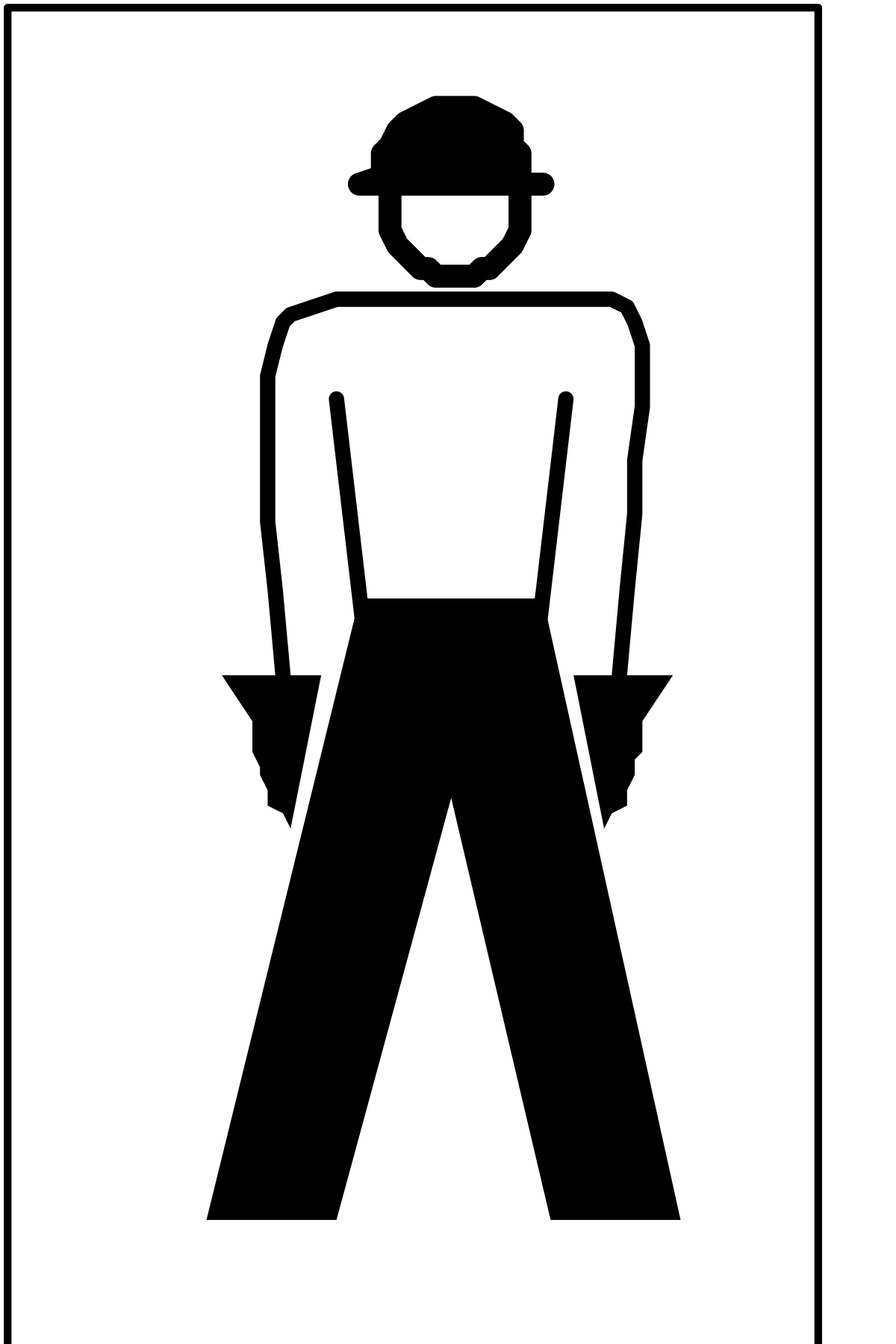 Man with Hat and Suspenders Clipart for Creative Projects