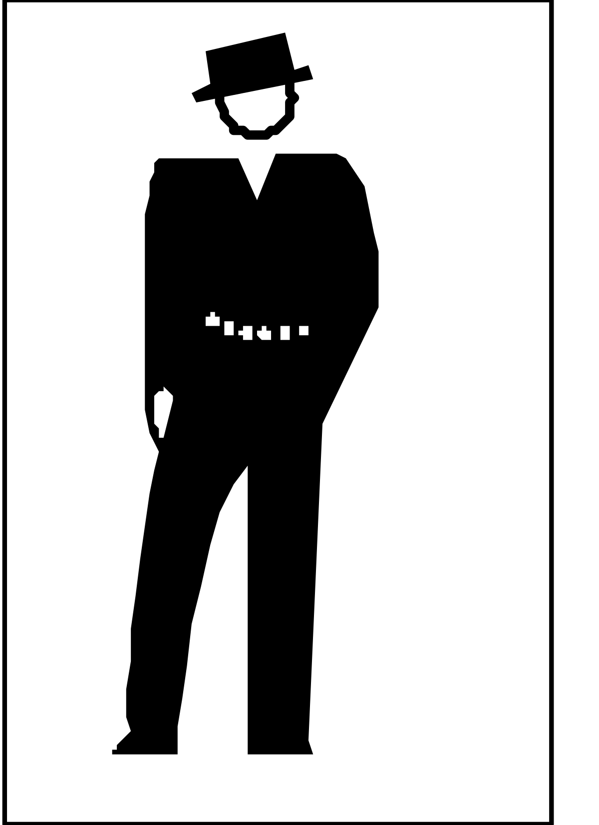 Black and White Silhouette of a Man in a Suit for Professional Clipart Use