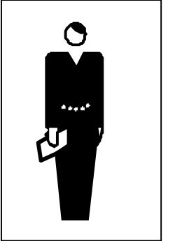 Black and White Silhouette of a Man in a Suit - Elegant Clipart