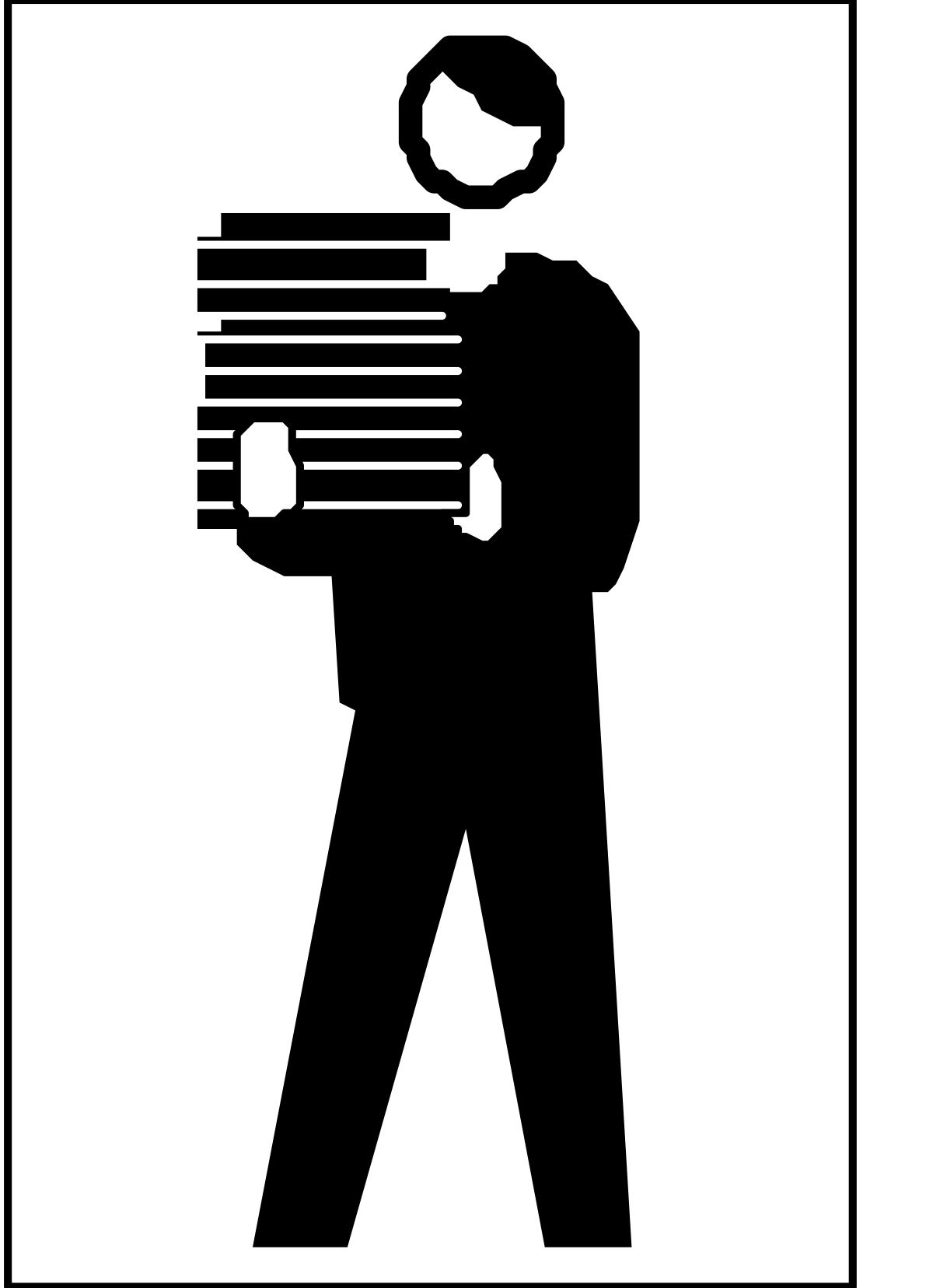 Man Holding Stack of Papers Clipart - Versatile Business Illustrations
