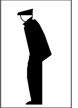 Graduation Gown Silhouette of a Man - Elegant Clipart for Celebrating Achievements