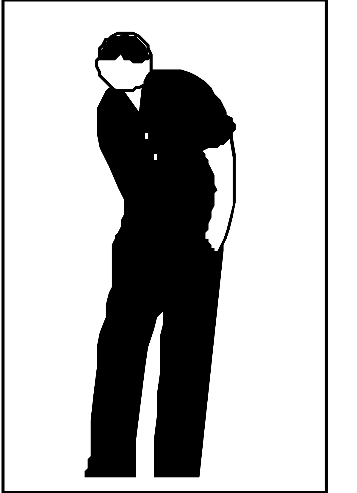 a silhouette of a man in a suit and tie clip art png transparent Silhouette of a Man in a Suit and Tie - Elegant Clipart for Professional Use