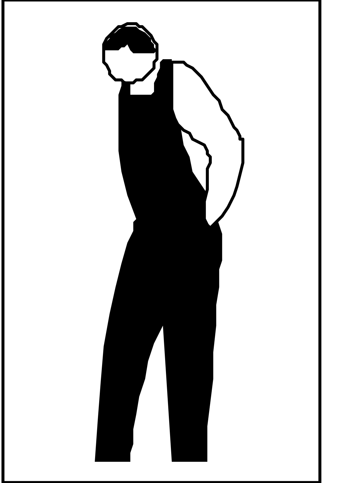 Silhouette of a Man: Black and White Clipart for Versatile Designs