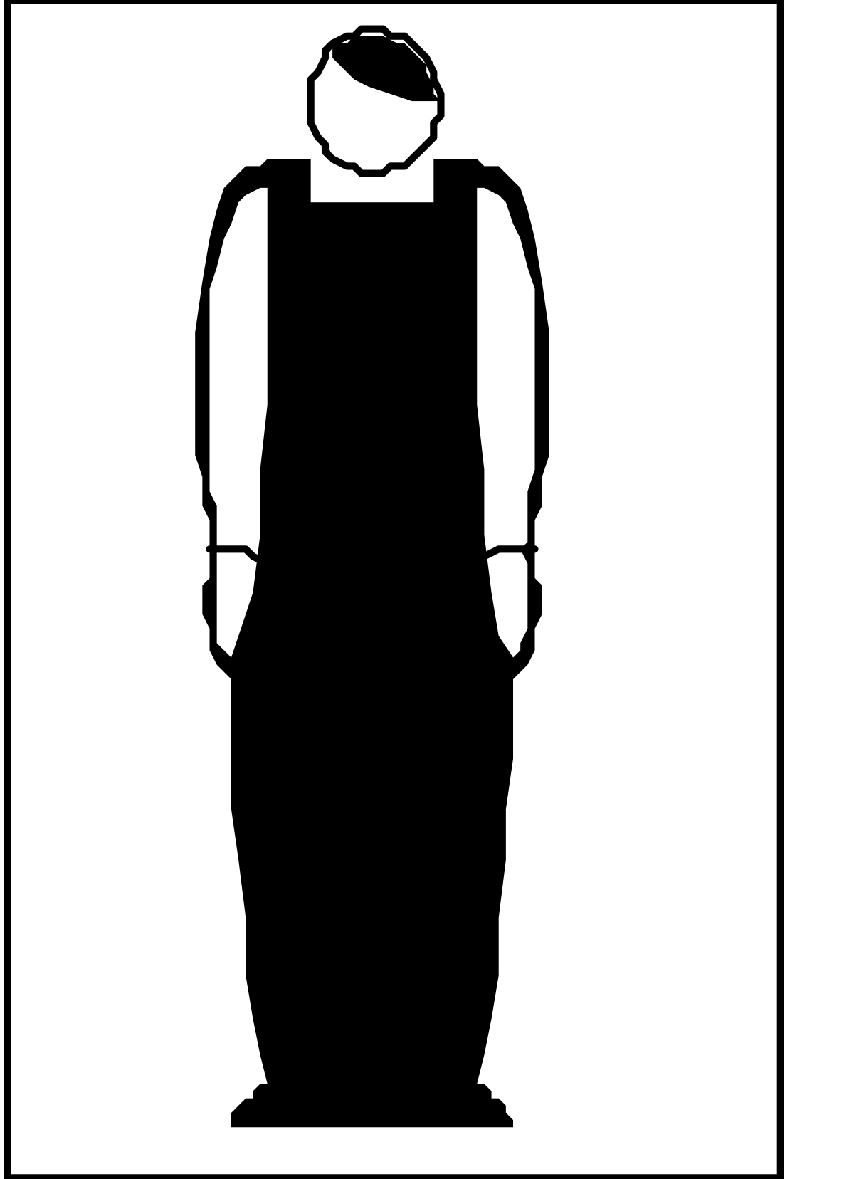 a black and white silhouette of a man in overalls clip art png transparent Black and White Silhouette of a Man in Overalls - Versatile Clipart for Your Projects