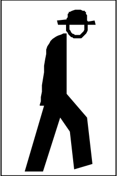 Man with Hat Walking Clipart - Unique SVG Illustrations