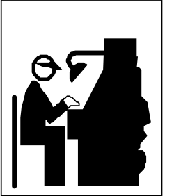 Laptop Workspace Clipart: Man at Desk