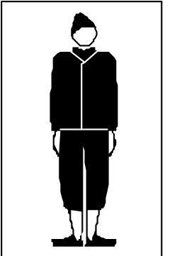 Graduation Gown Silhouette - Black and White Clipart of a Graduate