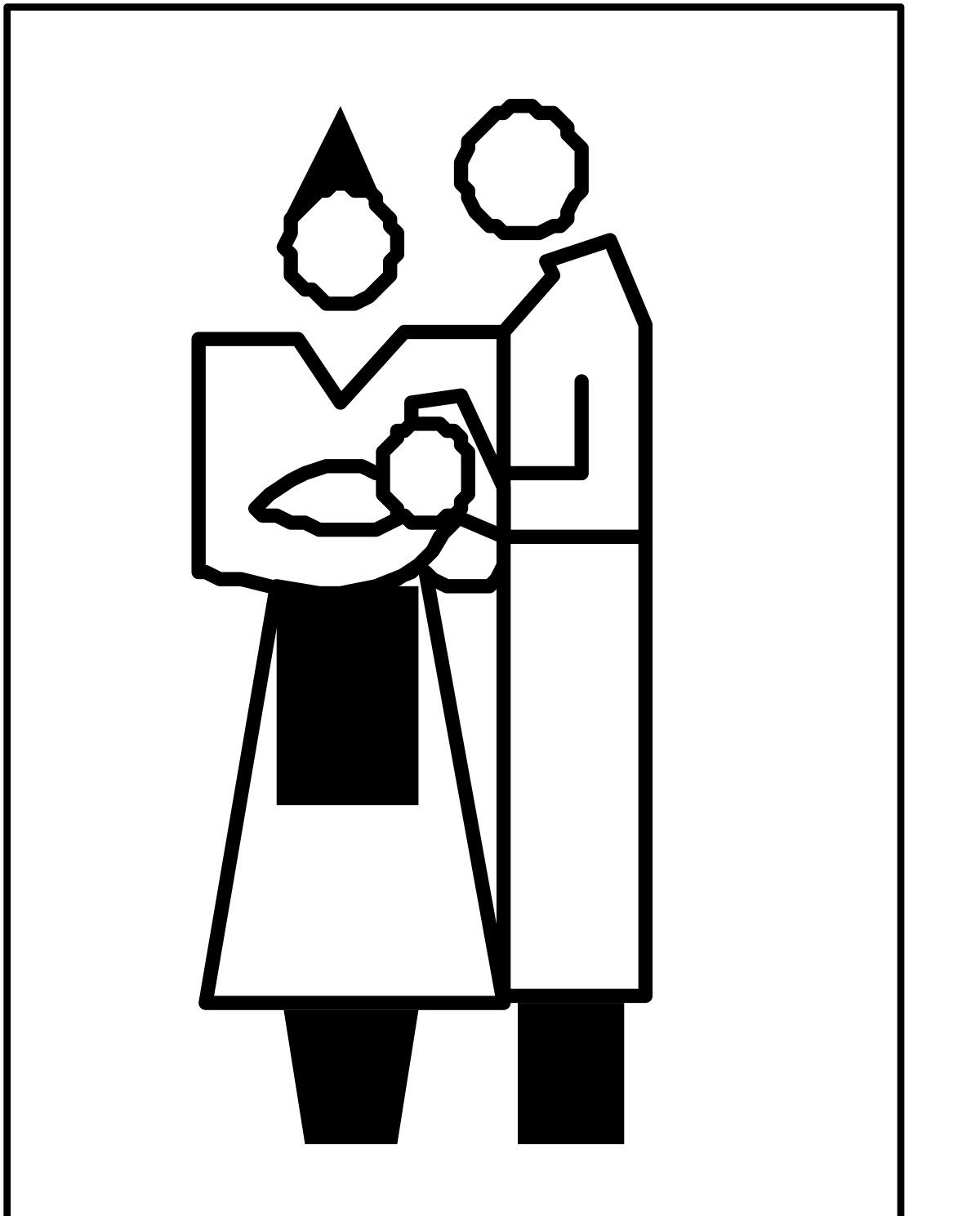 a black and white icon of a nurse holding a baby clip art png transparent Nurse Holding Baby – Black and White Icon for Healthcare and Family Themes