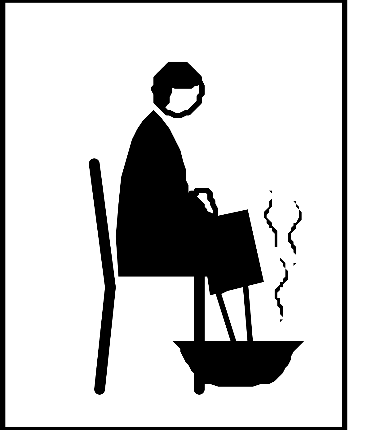 a man sitting in a chair with a cigarette clip art png transparent Man Sitting in Chair with Cigarette Clipart - Relaxed Vibes