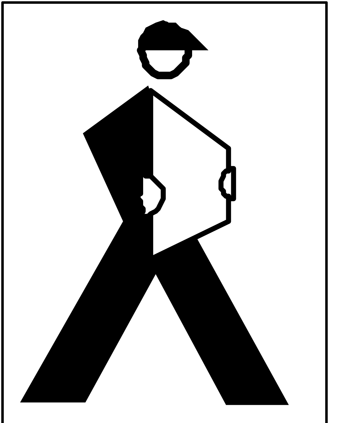 a black and white image of a man with a hat clip art png transparent Black and White Man with Hat Clipart for Versatile Uses