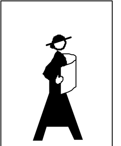 Silhouette of a Man with Paintbrush - Creative Clipart for Artistic Projects
