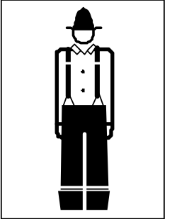 Silhouette of a Man in a Suit - Elegant Black and White Clipart