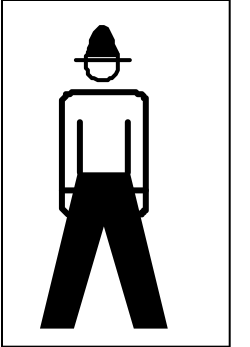 Black and White Sign with Man in Hat Clipart - Unique Vintage Style