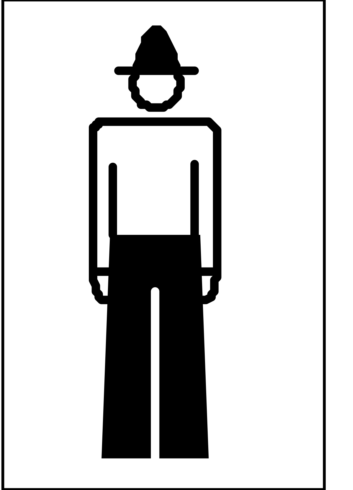a man in a hat and pants with a hat on clip art png transparent Man in Hat and Pants Clipart: Stylish Character Illustration