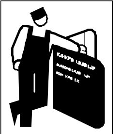 Road Closed Sign Clipart - Man Holding Keep the Road Closed Bag
