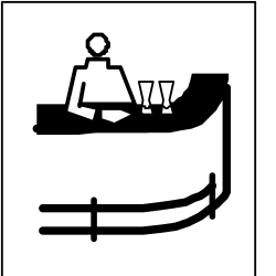 Silhouette Bed and Wine Glass Clipart - Elegant Black and White Design