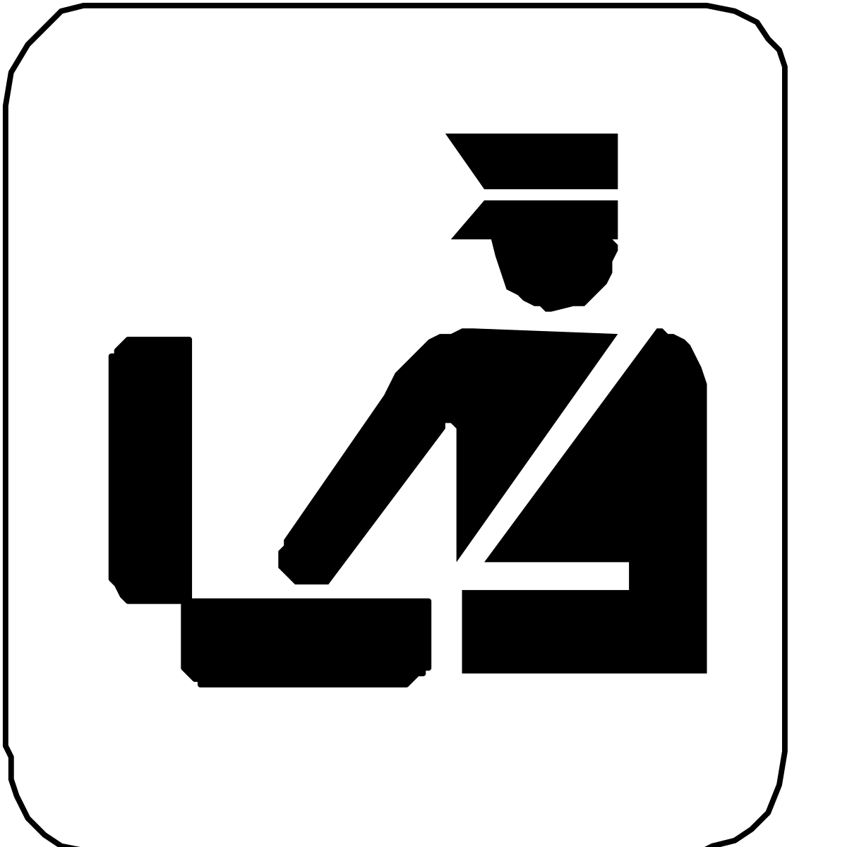 a black and white icon of a man sitting on a chair clip art png transparent Black and White Icon of a Man Sitting on a Chair - Clipart for Various Uses