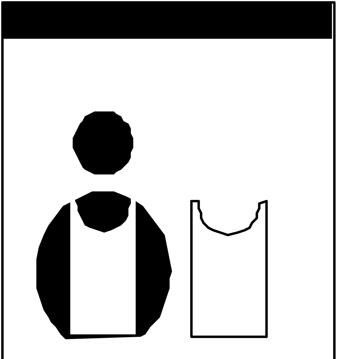 a person in a vest and a vest icon clip art png transparent Vest Icon Clipart Featuring a Person in a Stylish Vest