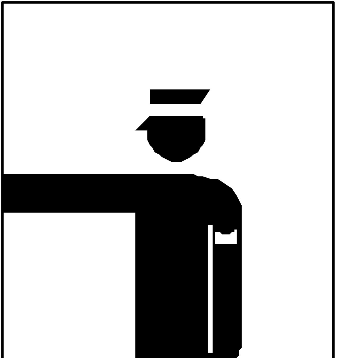 Black and White Silhouette Clipart of a Man - Striking Minimalist Design