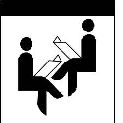 Black and White Icon of Two People Sitting on a Chair