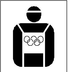 Black and White Icon of a Man in a Box  Unique Clipart for Your Projects