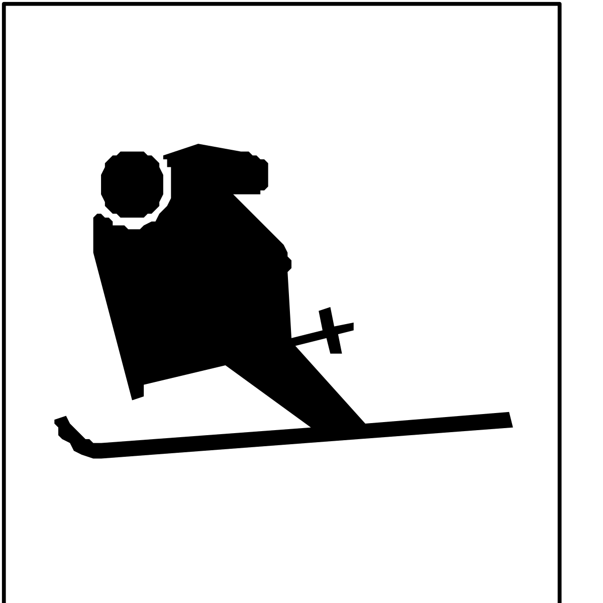a silhouette of a skier on a skiboard clip art png transparent Skier Silhouette on Skiboard Clipart for Dynamic Winter Themes