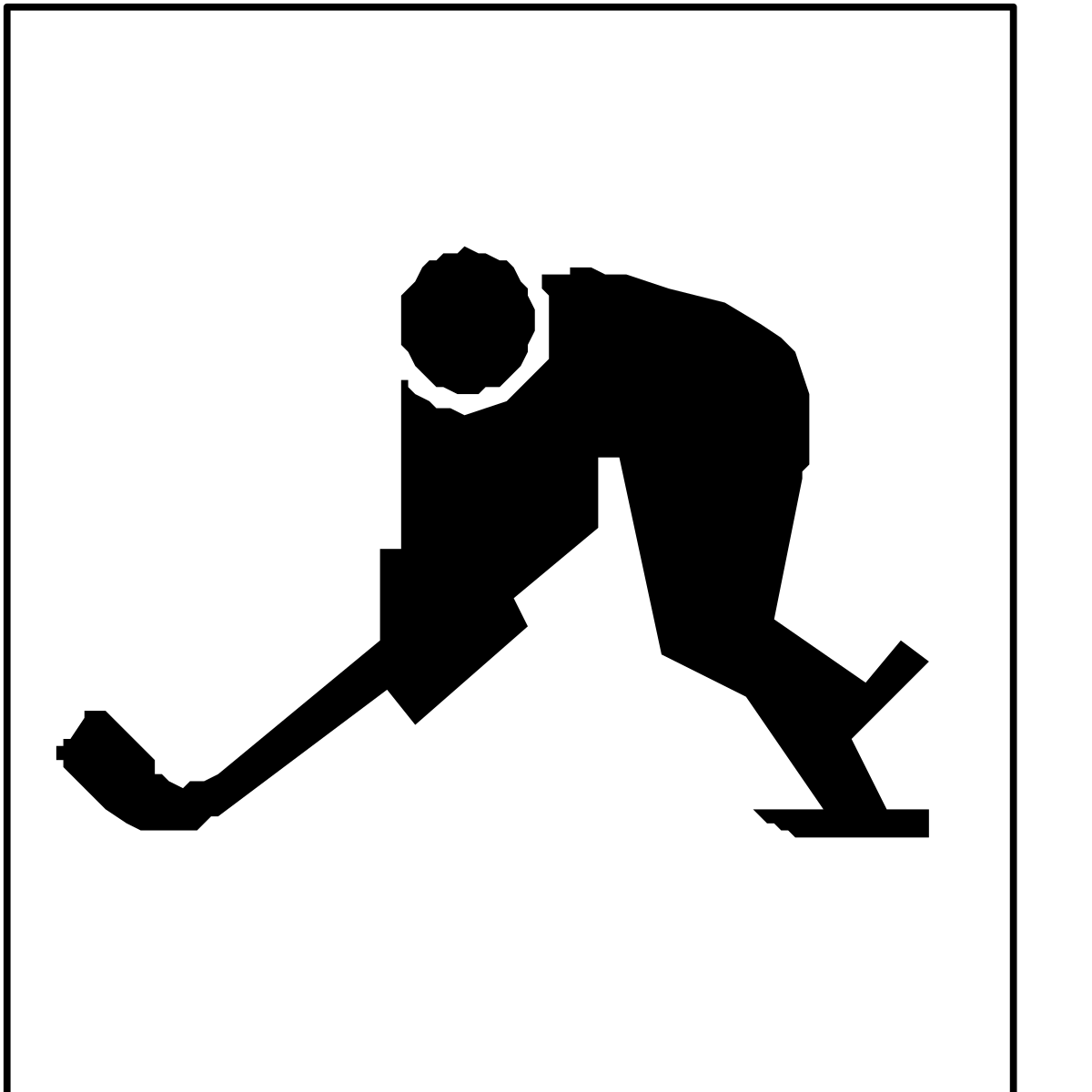 a hockey player in a black and white silhouette clip art png transparent Hockey Player Silhouette in Black and White Clipart