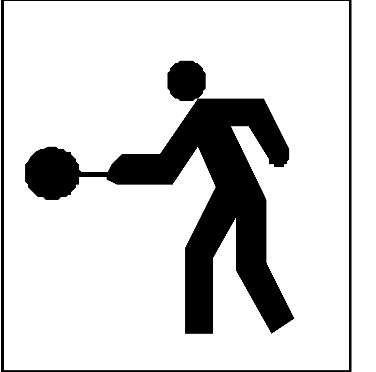 Man Walking with a Bag - Clipart for Everyday Life