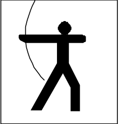 Archery Icon Clipart: Dynamic Bow and Arrow Graphics