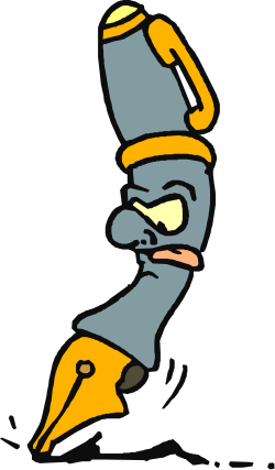 Cartoon Character with Pencil Clipart - Whimsical and Fun Illustrations