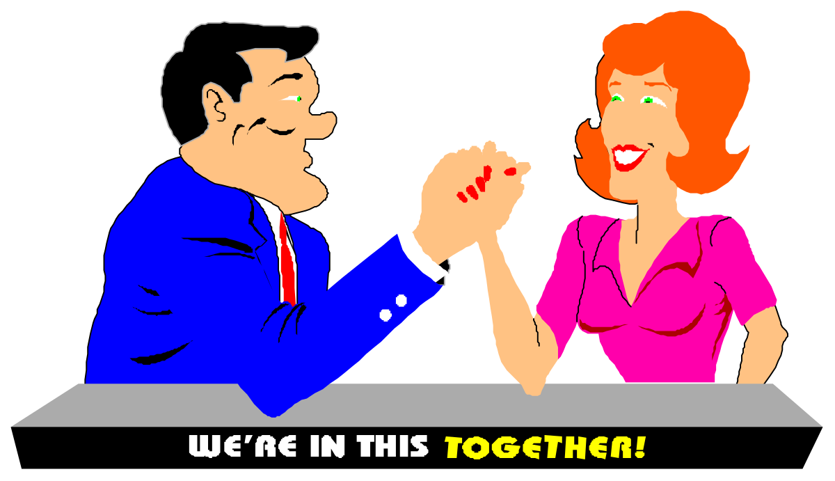 Man and Woman at Table Clipart - Perfect for Social Gatherings and Meetings
