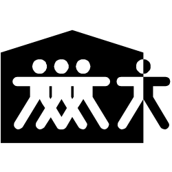 Group of People Icon - Minimalistic White Clipart for Versatile Use